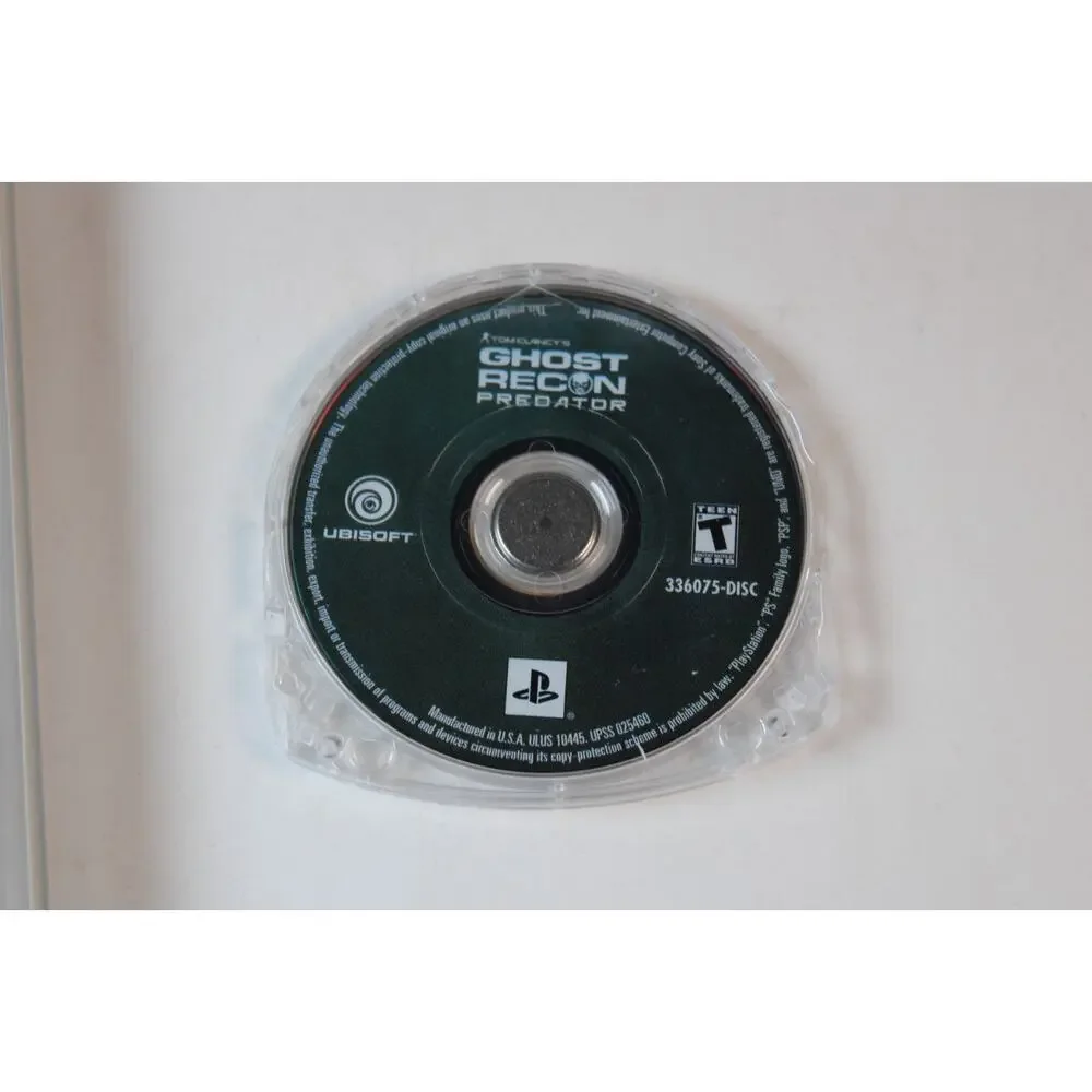 2 game Lot: Tom Clancy's Ghost Recon: Predator + Ghost Recon 2 (Sony PSP)